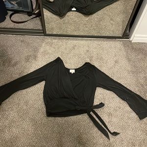 Delatta charcoal blouse